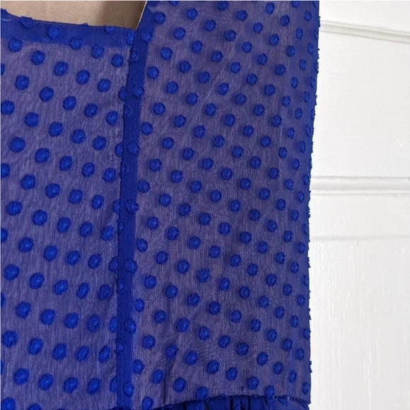 chinese dress ladies Anthropologie Blue/ Cream Lace Overlay Tank Dress Large – newdsalem main image 1